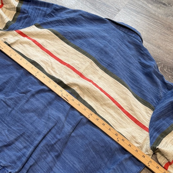 Polo Ralph Lauren Vintage XL Blue White Striped Harrington Zip Jacket rare - Picture 8 of 8